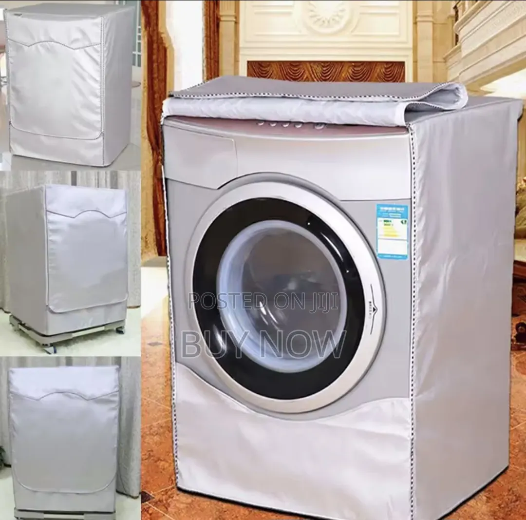 Silver Washing Machine Cover