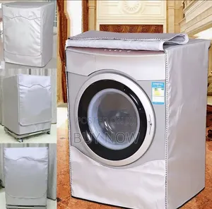 Silver Washing Machine Cover