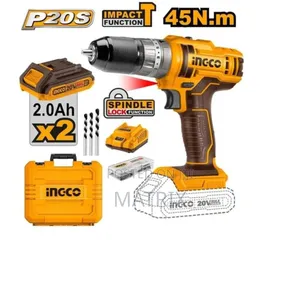 INGCO Cordless Impact Drill 20V With 2 Batteries