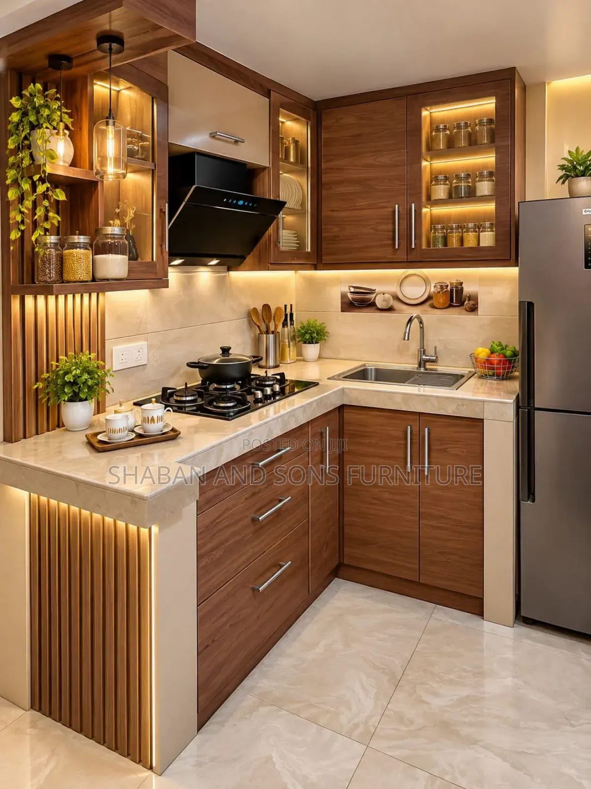 It's Aluminum Kitchen Cabinets Made in Gray Colour