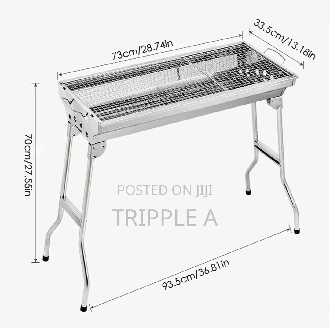 Camping Foldable Stainless Steel Charcoal Grill