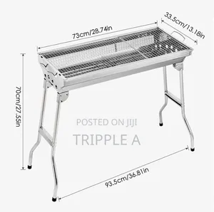 Camping Foldable Stainless Steel Charcoal Grill
