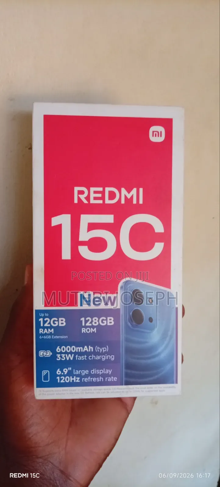 Xiaomi Redmi 15C 4G 128 GB Black