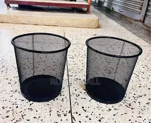 Black Metal Wire Mesh Waste Bin