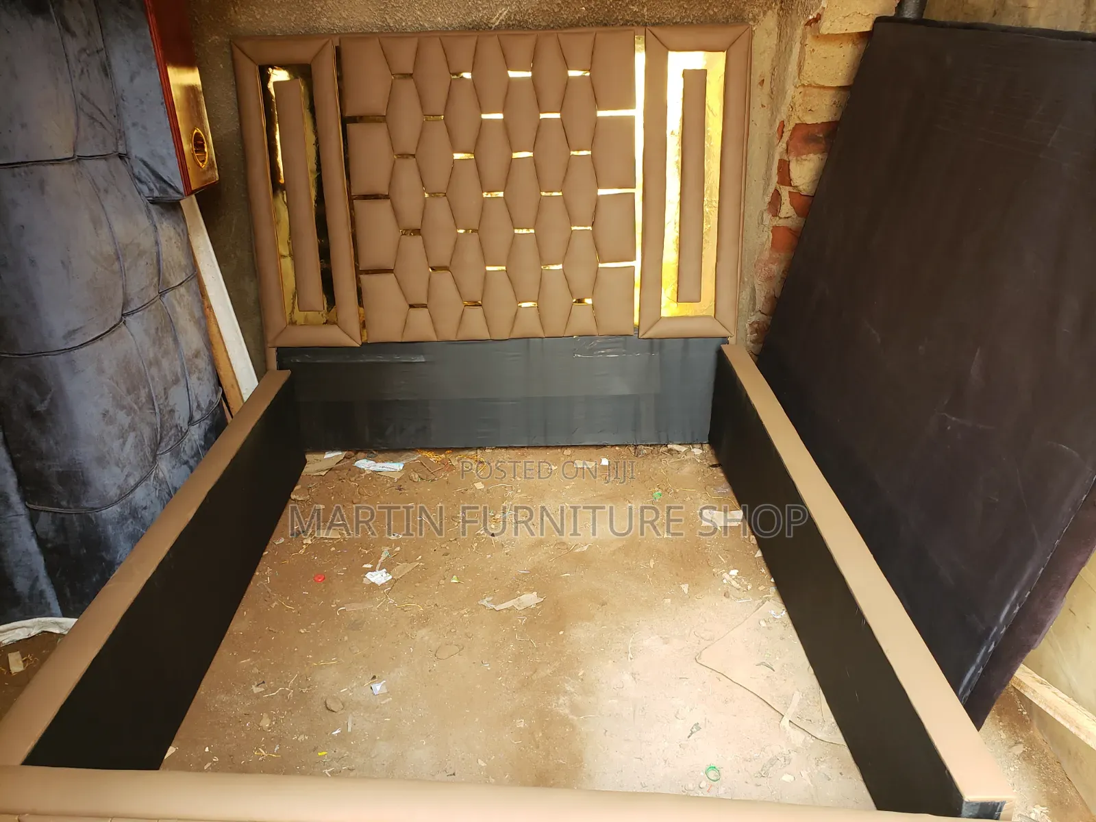 5x6 Leather Puzzle Bed Brown in Colour Ready for Sale
