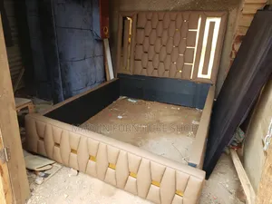 5x6 Leather Puzzle Bed Brown in Colour Ready for Sale