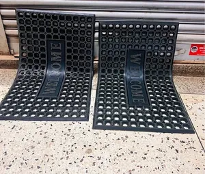 Square Rubber Doormat ~ Welcome