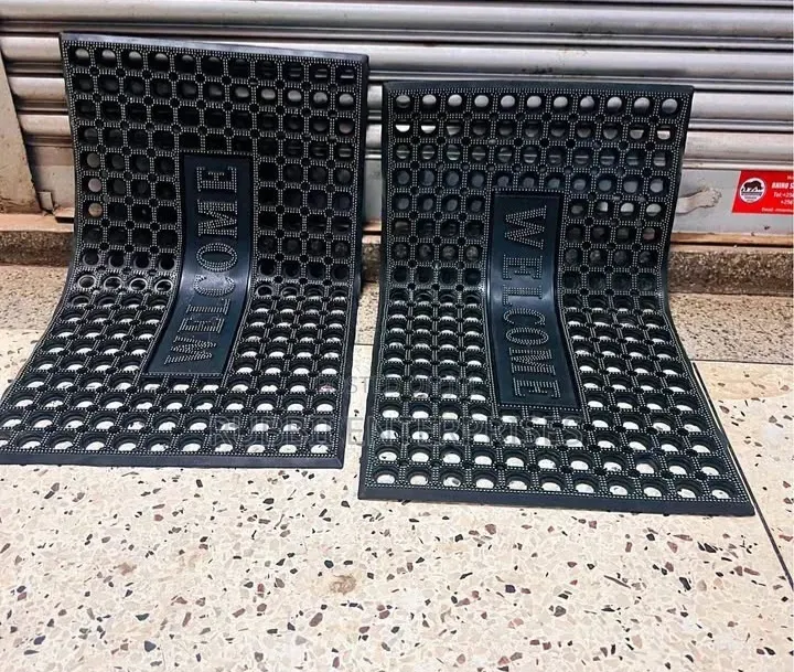 Square Rubber Doormat ~ Welcome