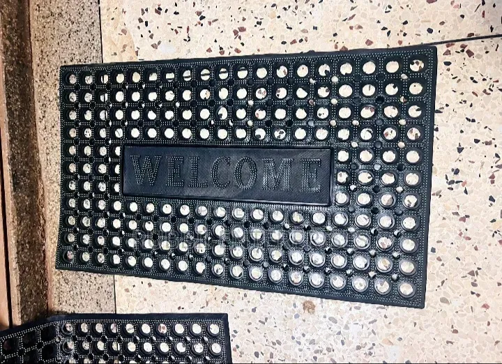Square Rubber Doormat ~ Welcome