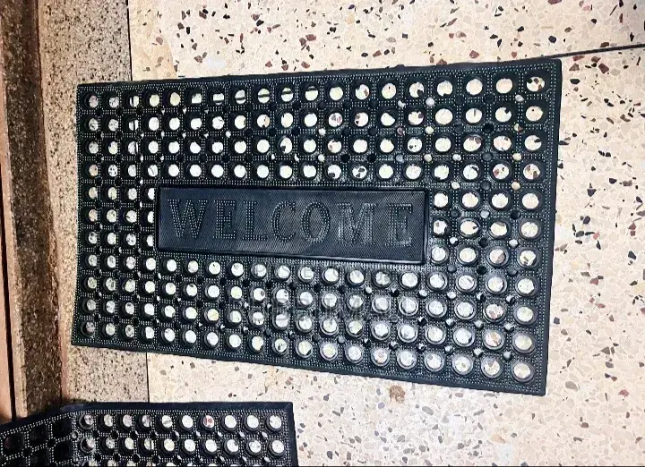 Square Rubber Doormat ~ Welcome