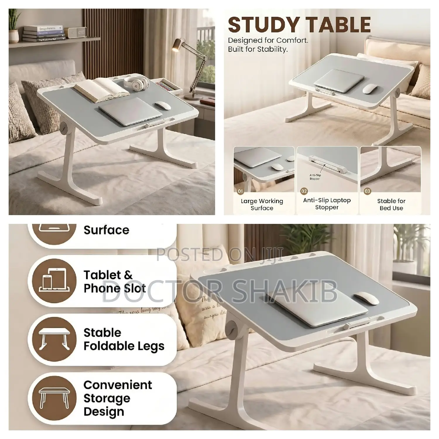 Laptop Table With USB Light