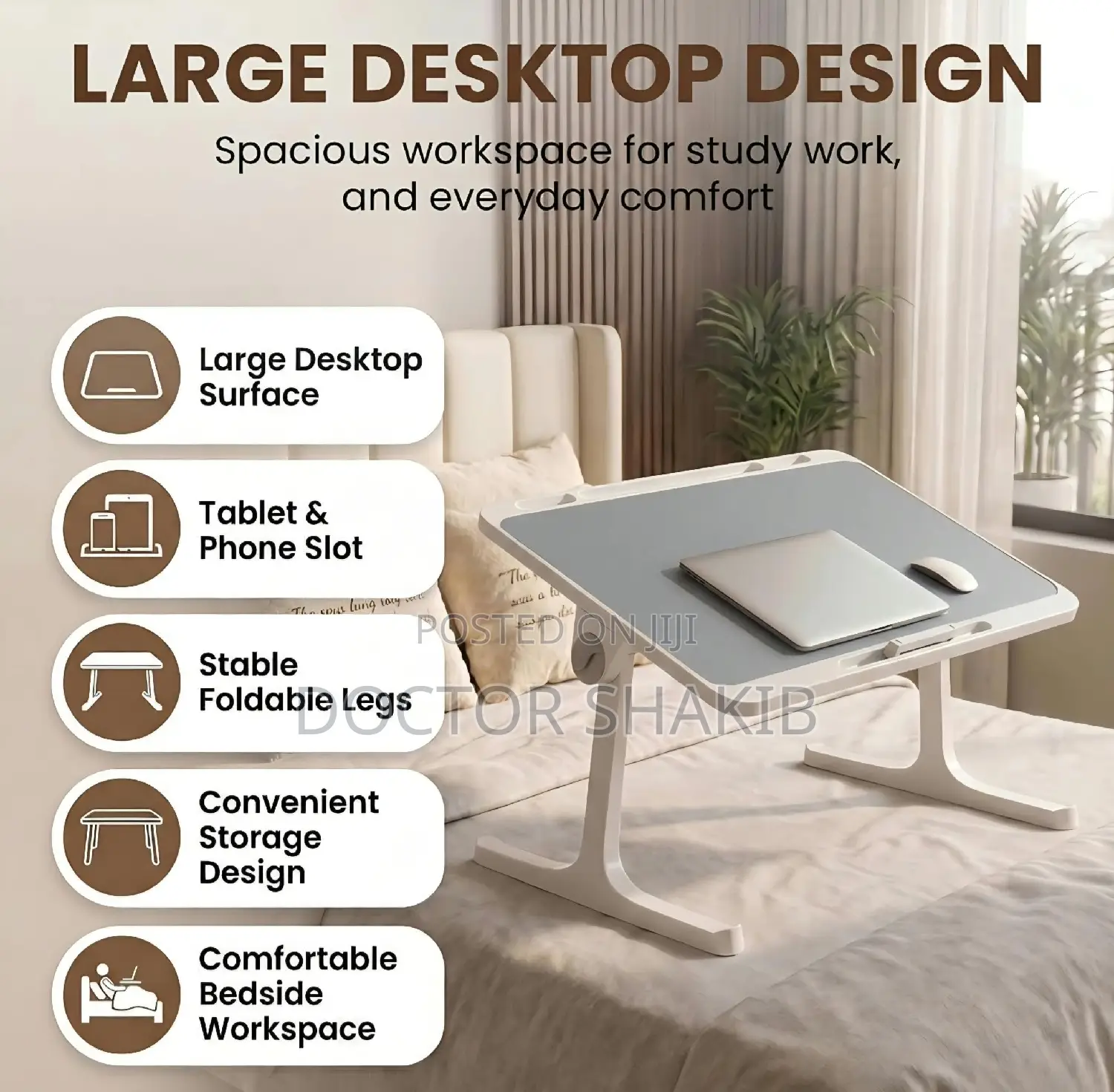 Laptop Table With USB Light