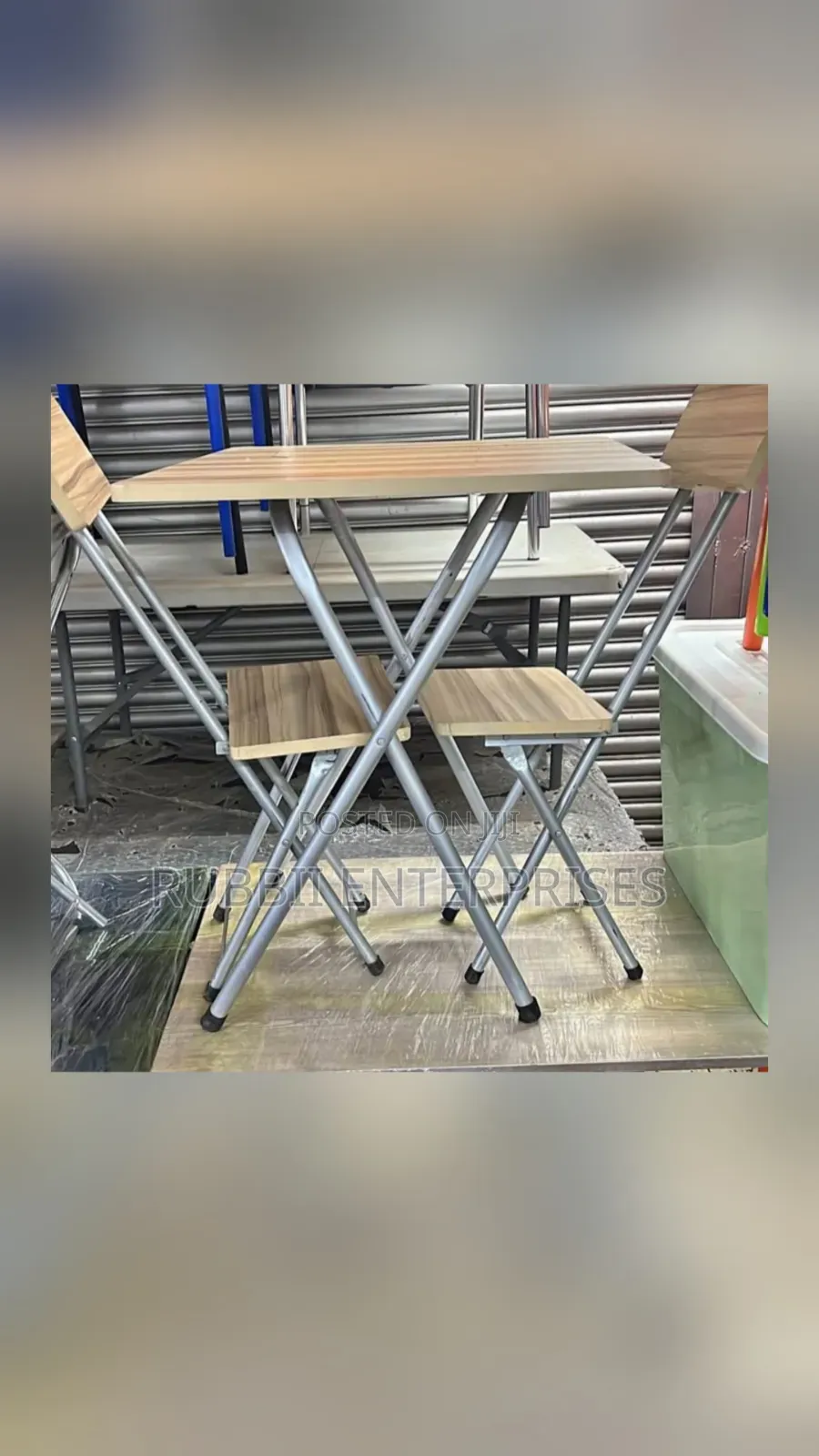 Foldable Picnic Wooden Table + 2 Foldable Chair
