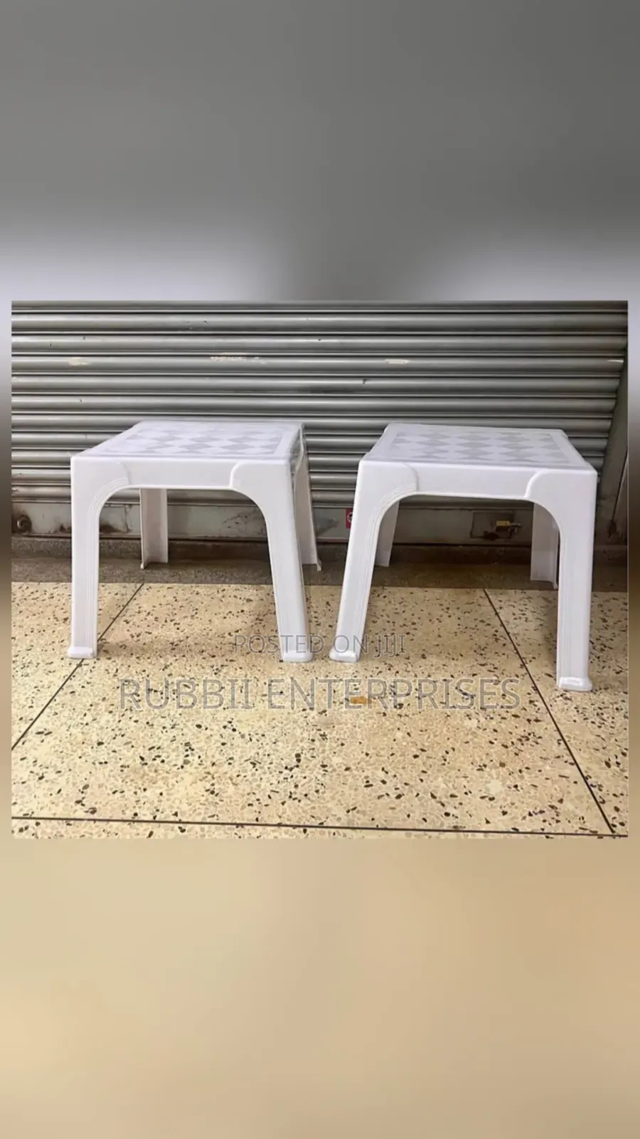 1 White Square Table