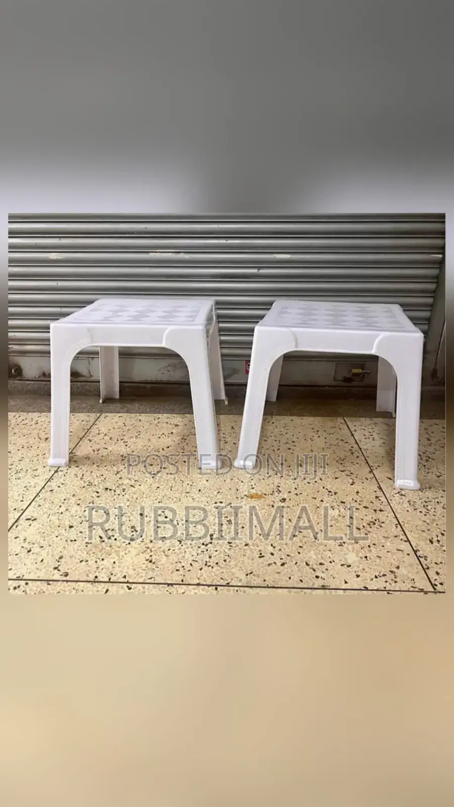 1 White Square Table