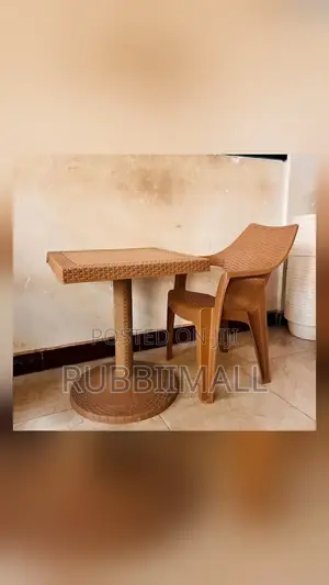 Coffee Table + 1 Arm Brown Chair