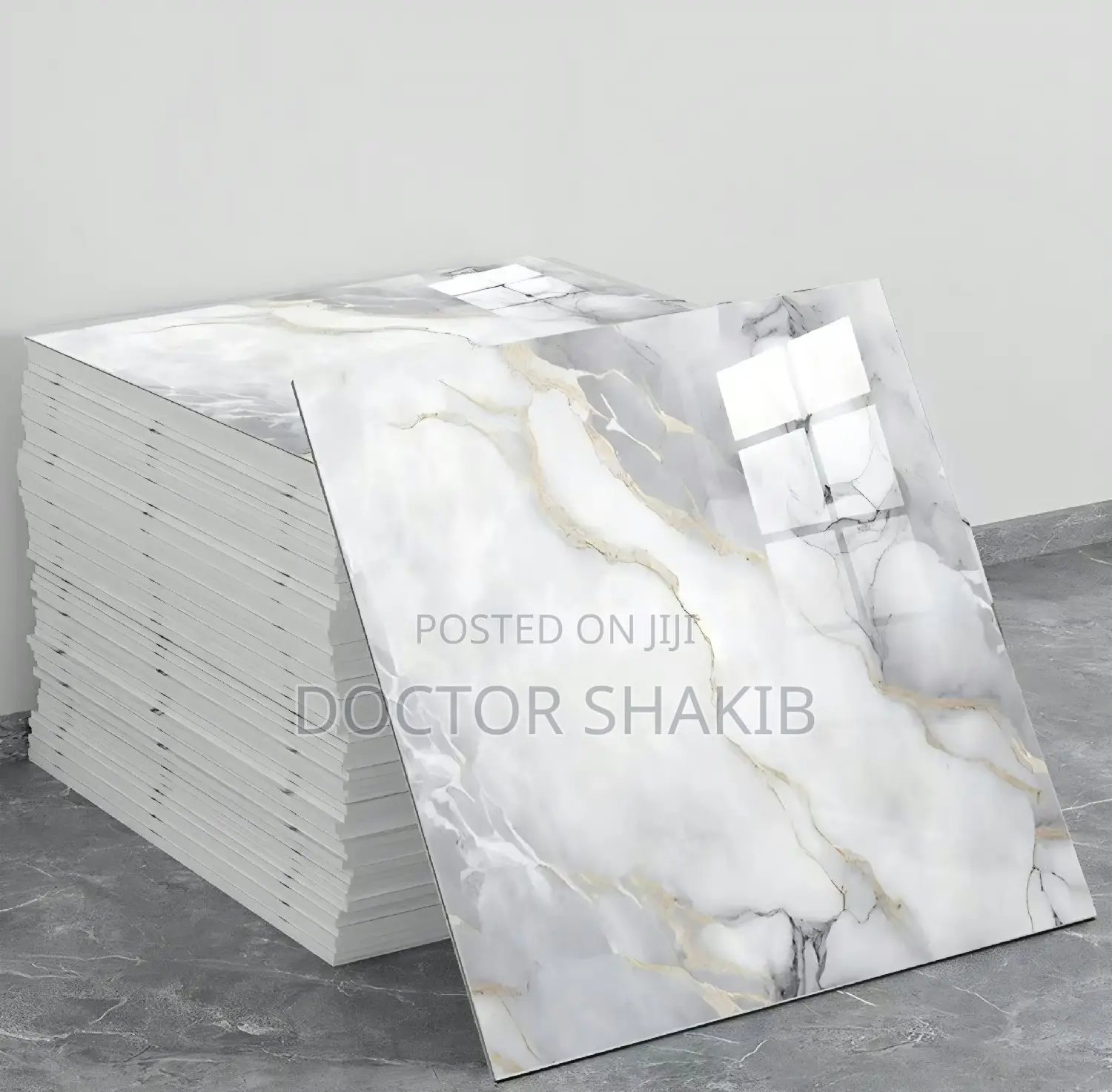 4pc Self-Adhesive PVC Tile Stickers With a High-Gloss Finish