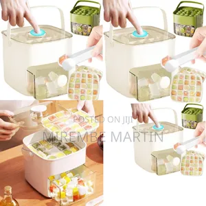 Double Layer Ice Box Ice Cube Tray Square Ice Maker