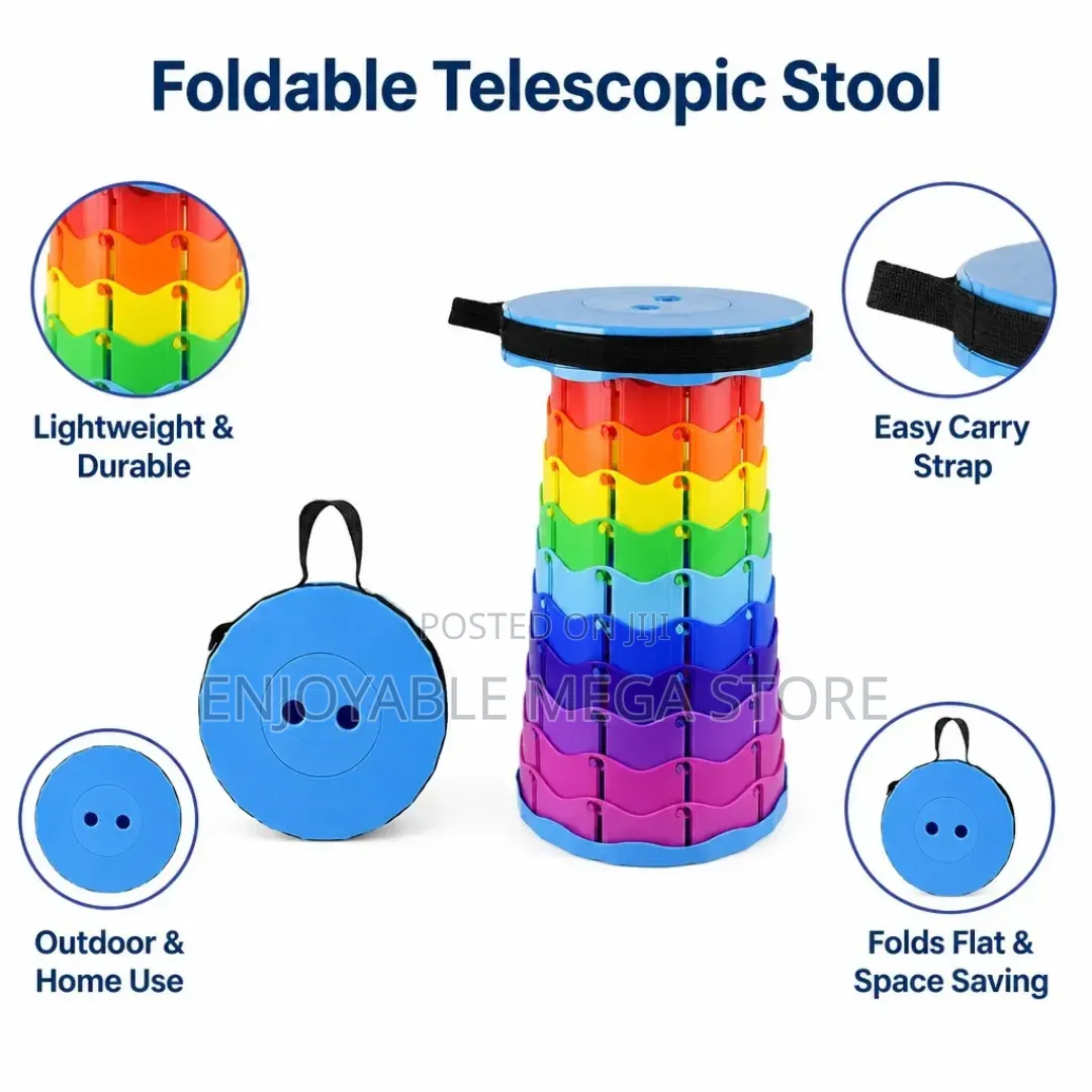 1Pcs Foldable Telescope Plastic Stools Plastic Stools