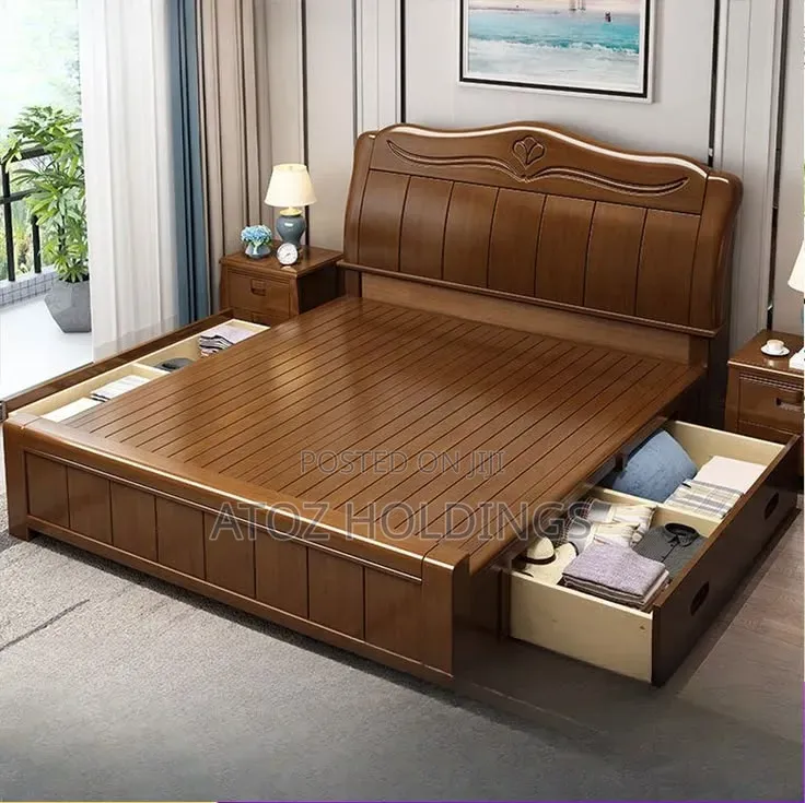 Beds/Milan Wooden Beds With Side Storage Any Colour/Size 2,200,000/-