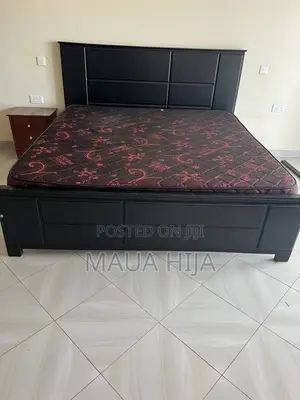 6*6 Black Bed and Durable Foam Matress Together