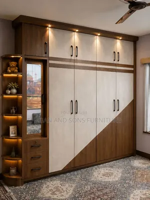 It's Wardrobe Made Laminated Boards in White Colour