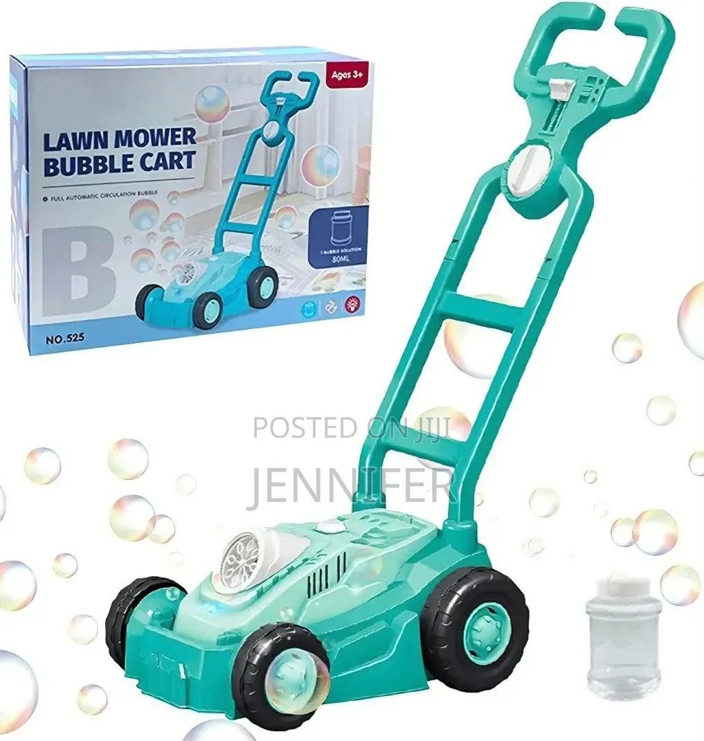 Automatic Bubble Blowing Mower With Bubble Bottle