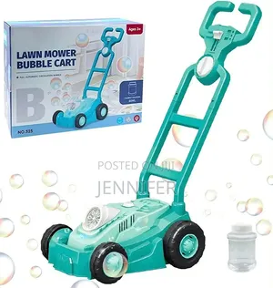 Automatic Bubble Blowing Mower With Bubble Bottle