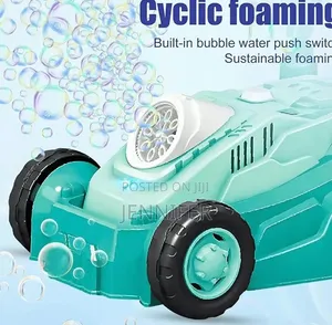 Automatic Bubble Blowing Mower With Bubble Bottle