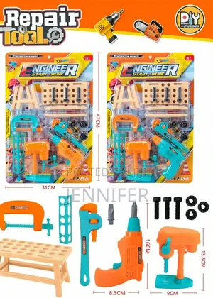Children's Plastic Construction and Toy Tool Set
