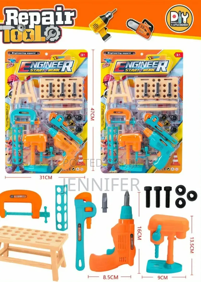 Children's Plastic Construction and Toy Tool Set