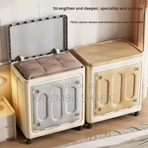 Foldable Storage Box Organizer With Wheels Clothes Cabinet