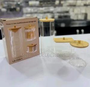 Three Piece Cotton and Ear Bud Storage