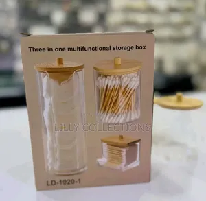 Three Piece Cotton and Ear Bud Storage