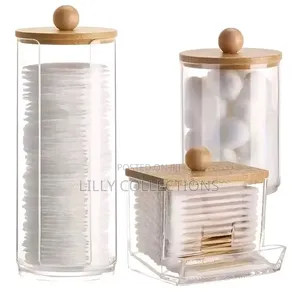 Three Piece Cotton and Ear Bud Storage