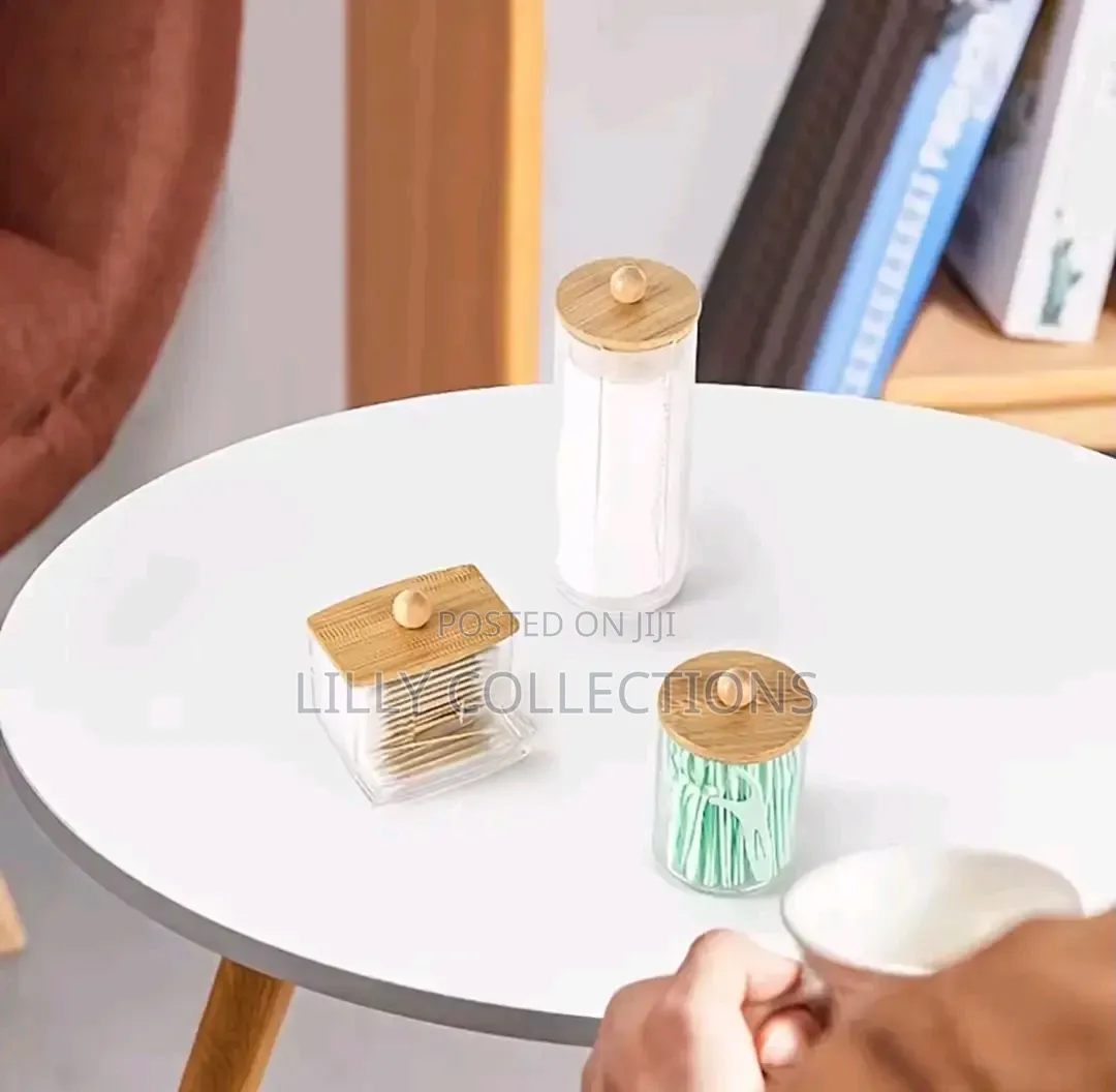 Three Piece Cotton and Ear Bud Storage