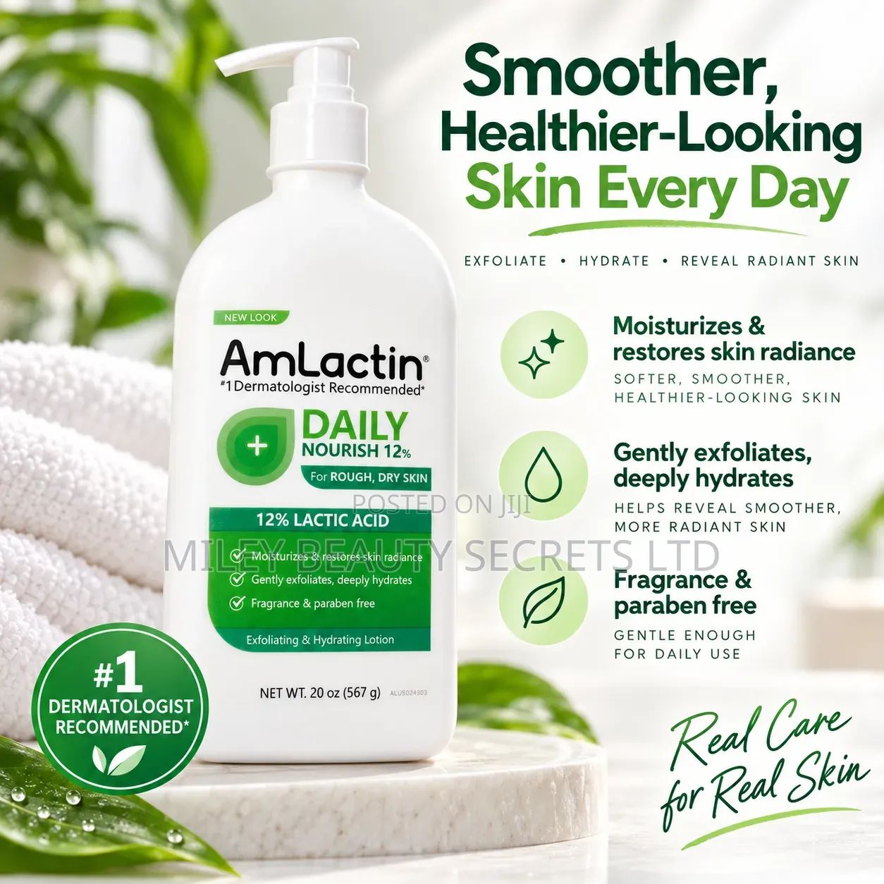 AmLactin Daily Nourish 12% Lactic Acid Lotion – 20 Oz (567g)