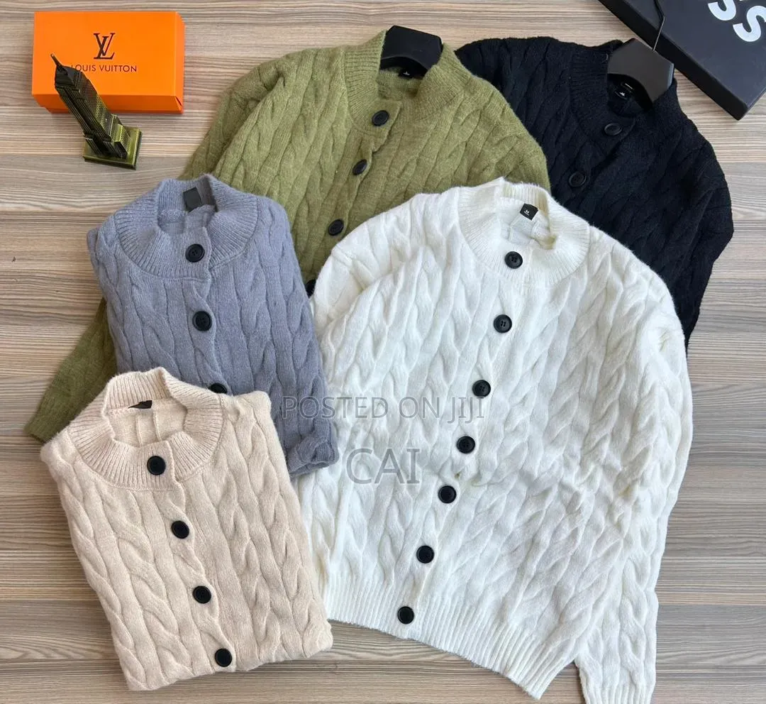 Classic Cable-Knit Button-Up Cardigan