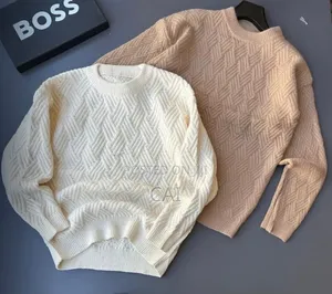 Diamond Crewneck Knitted Pullover Sweater