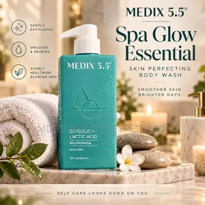 MEDIX 5.5 Glycolic + Lactic Acid Skin Perfecting Body Wash – 15 Fl Oz