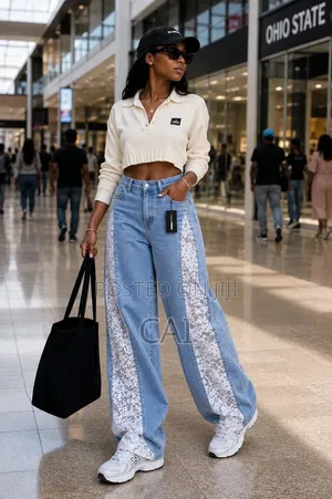Shein Stylish Wide-Leg Denim Jeans
