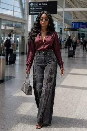 Shein Stylish Wide-Leg Denim Jeans