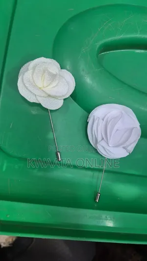 Men's Lapel Pin Fabric Flower Decor Boutonniere Pin Wedding Brooch