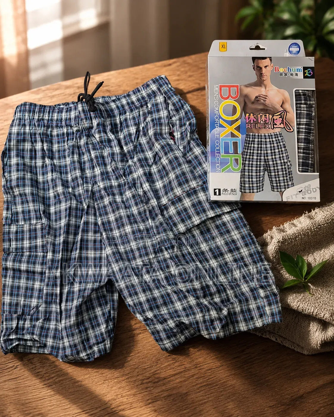 Men's Stretch Sleep Jam Shorts Plaid Lounge Elastic Pants