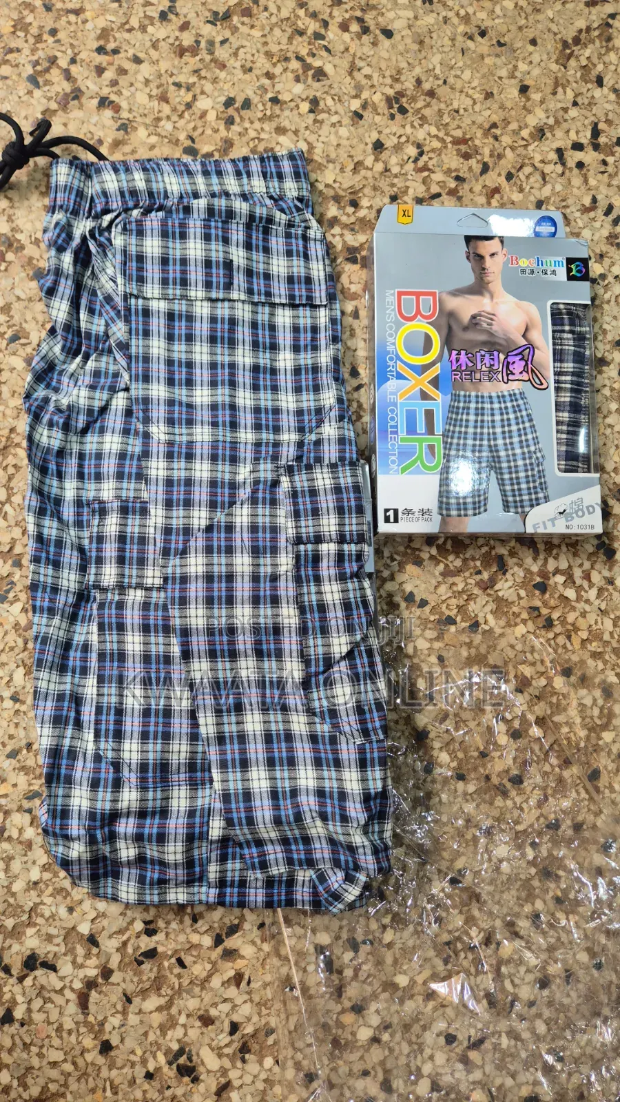 Men's Stretch Sleep Jam Shorts Plaid Lounge Elastic Pants