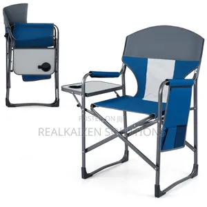 Heavy-Duty Folding Camping Directors Chair| Table| Cup Holder| Pocket
