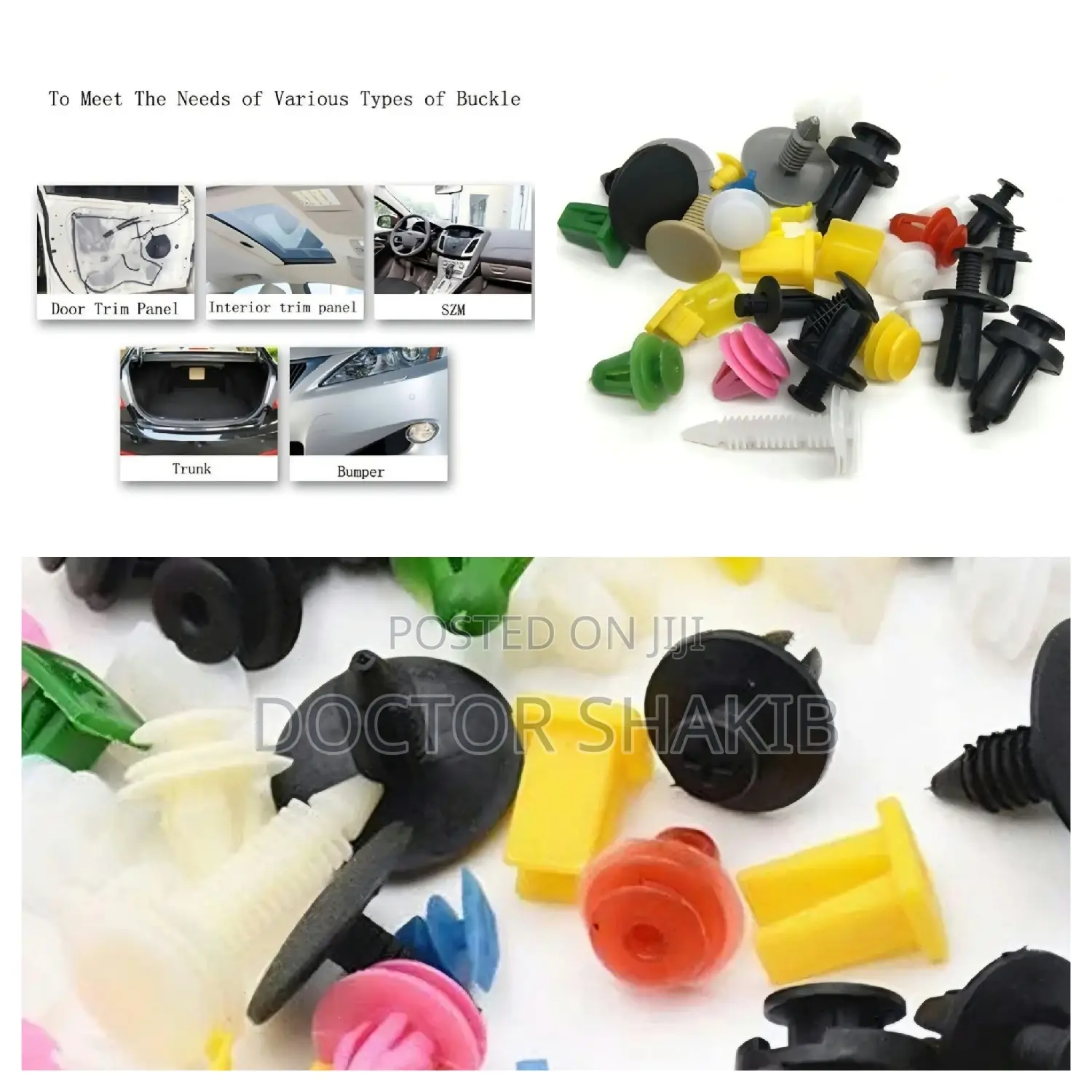 Random Mixed Universal Car Fender Plastic Clips