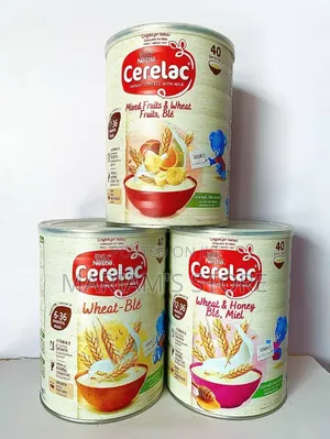 Large Tins of Nestlé Cerelac Infant Cereals in Different Flavors