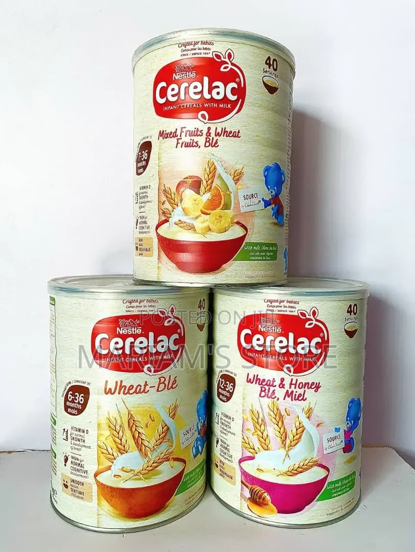 Large Tins of Nestlé Cerelac Infant Cereals in Different Flavors