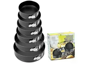 6 Piece Non-Stick Springform Cake Pan Set
